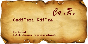 Császi Róza névjegykártya