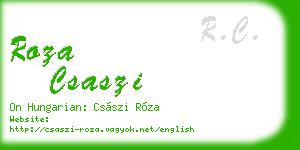 roza csaszi business card