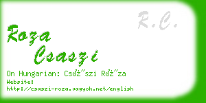 roza csaszi business card